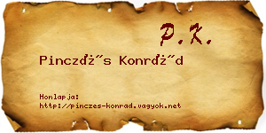 Pinczés Konrád névjegykártya