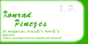 konrad pinczes business card